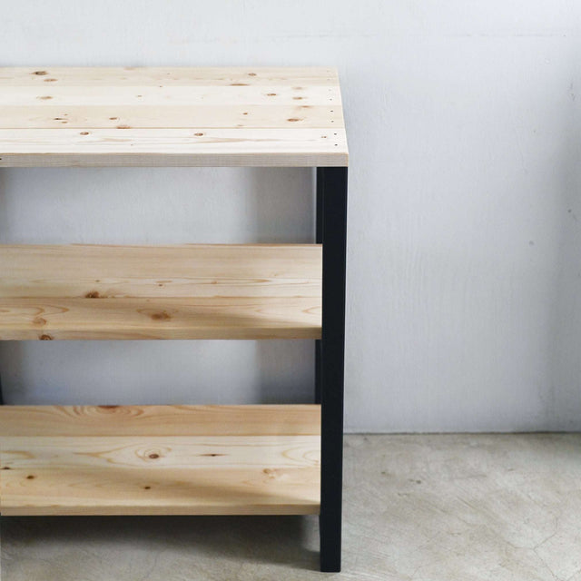 3段 シェルフ【ブラック】