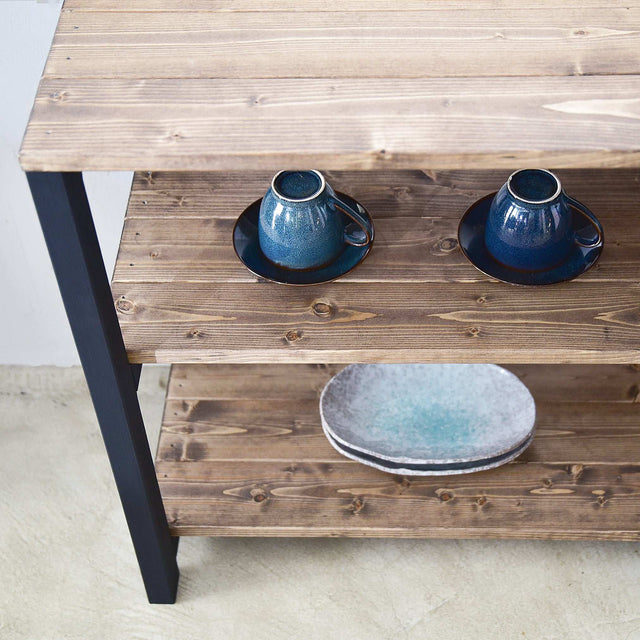 3段 シェルフ【ブラック】