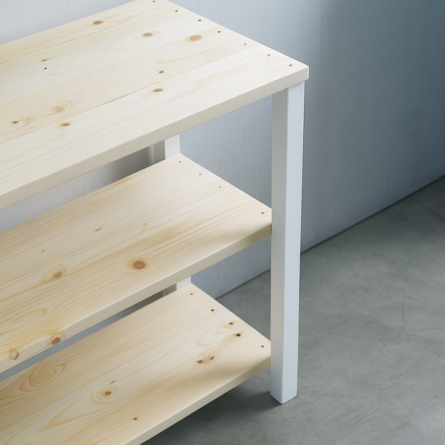 3段 シェルフ【ホワイト】