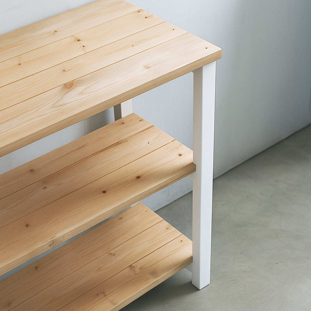 3段 シェルフ【ホワイト】