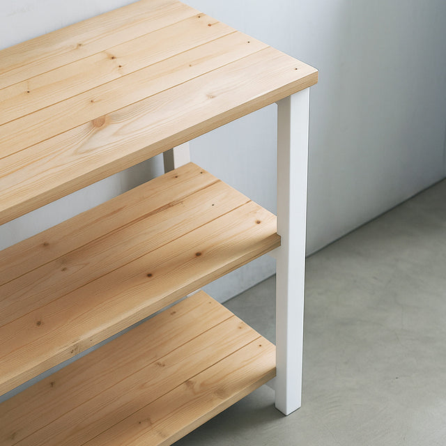 3段 シェルフ【ホワイト】