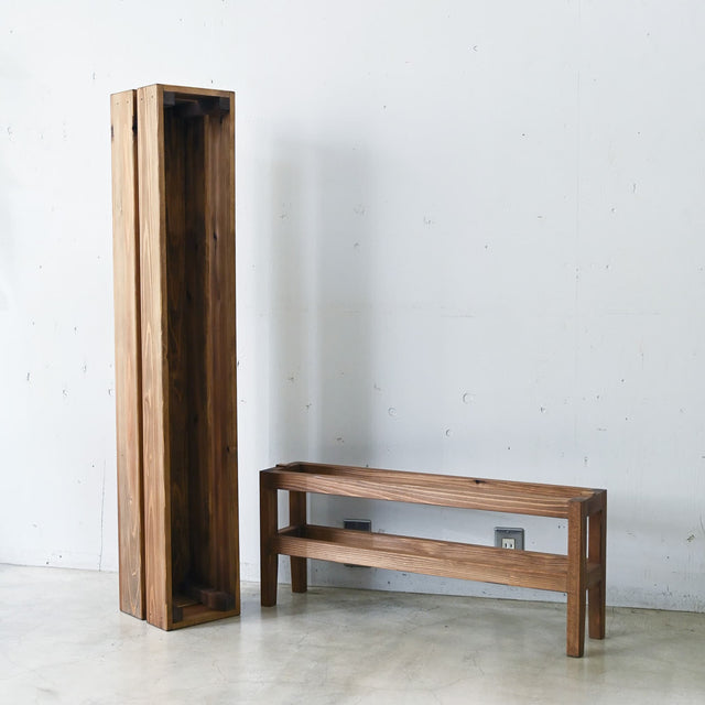 【2way】木箱のベンチ Lサイズ(幅:120cm)