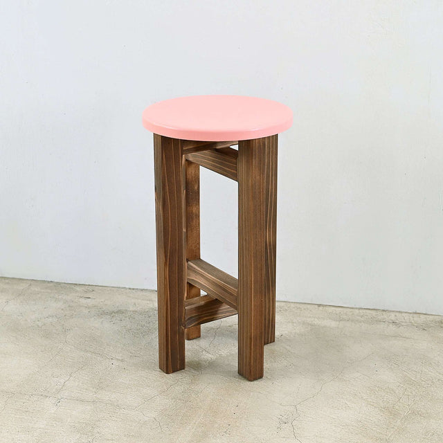 低くて小さなスツール【ピンク】