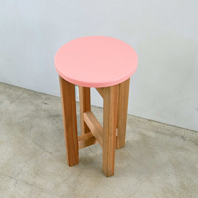 低くて小さなスツール【ピンク】