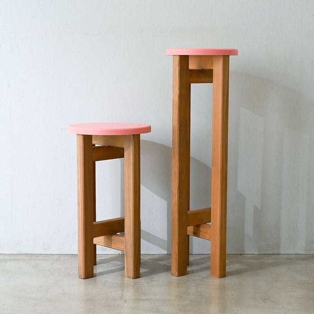 低くて小さなスツール【ピンク】