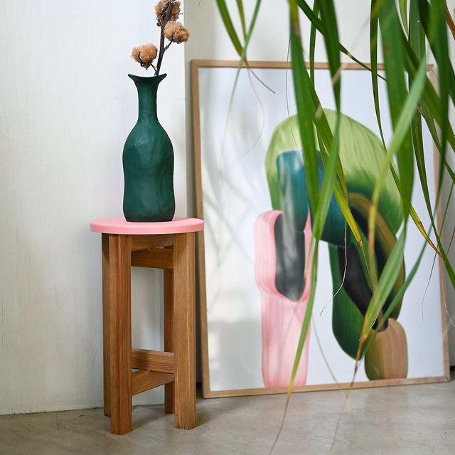 低くて小さなスツール【ピンク】