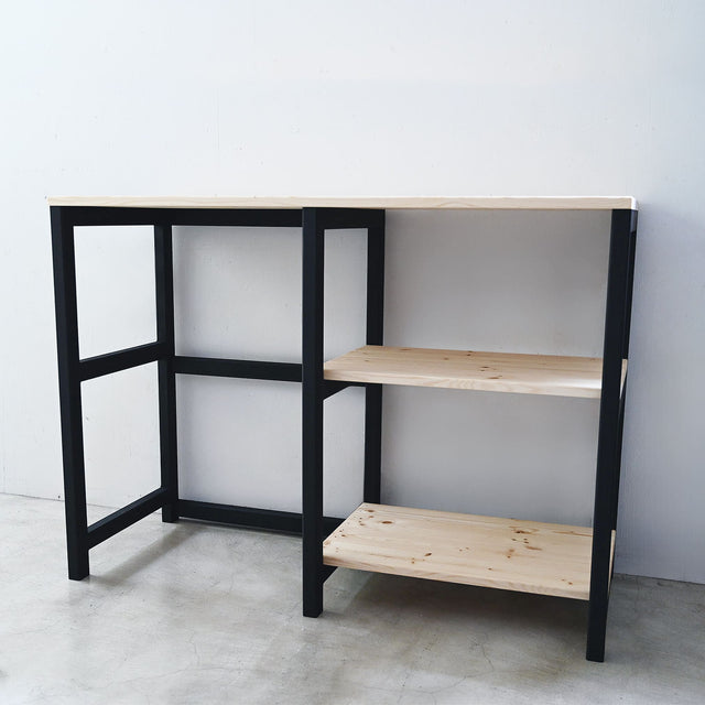 3段 シェルフ【ブラック】