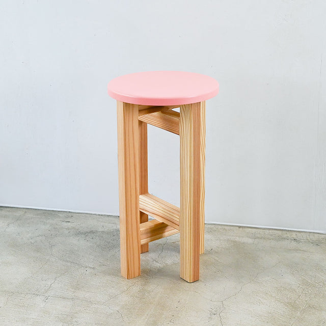低くて小さなスツール【ピンク】