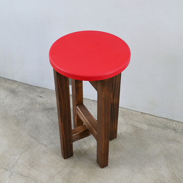 低くて小さなスツール【赤】