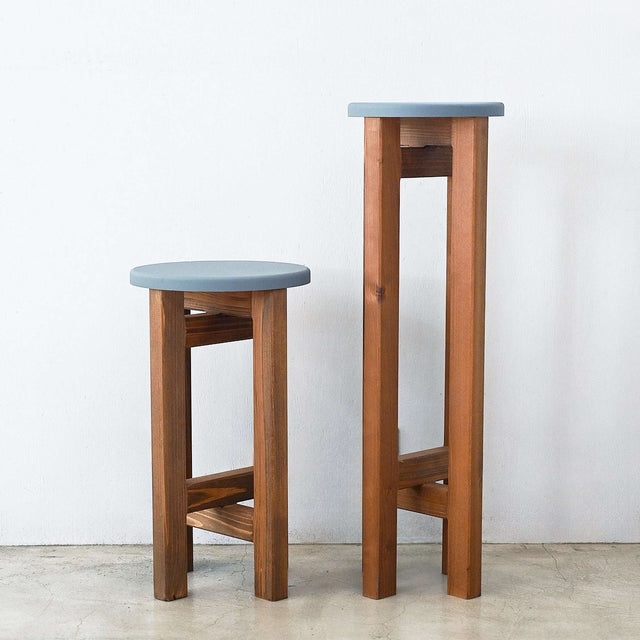 低くて小さなスツール【グレー】